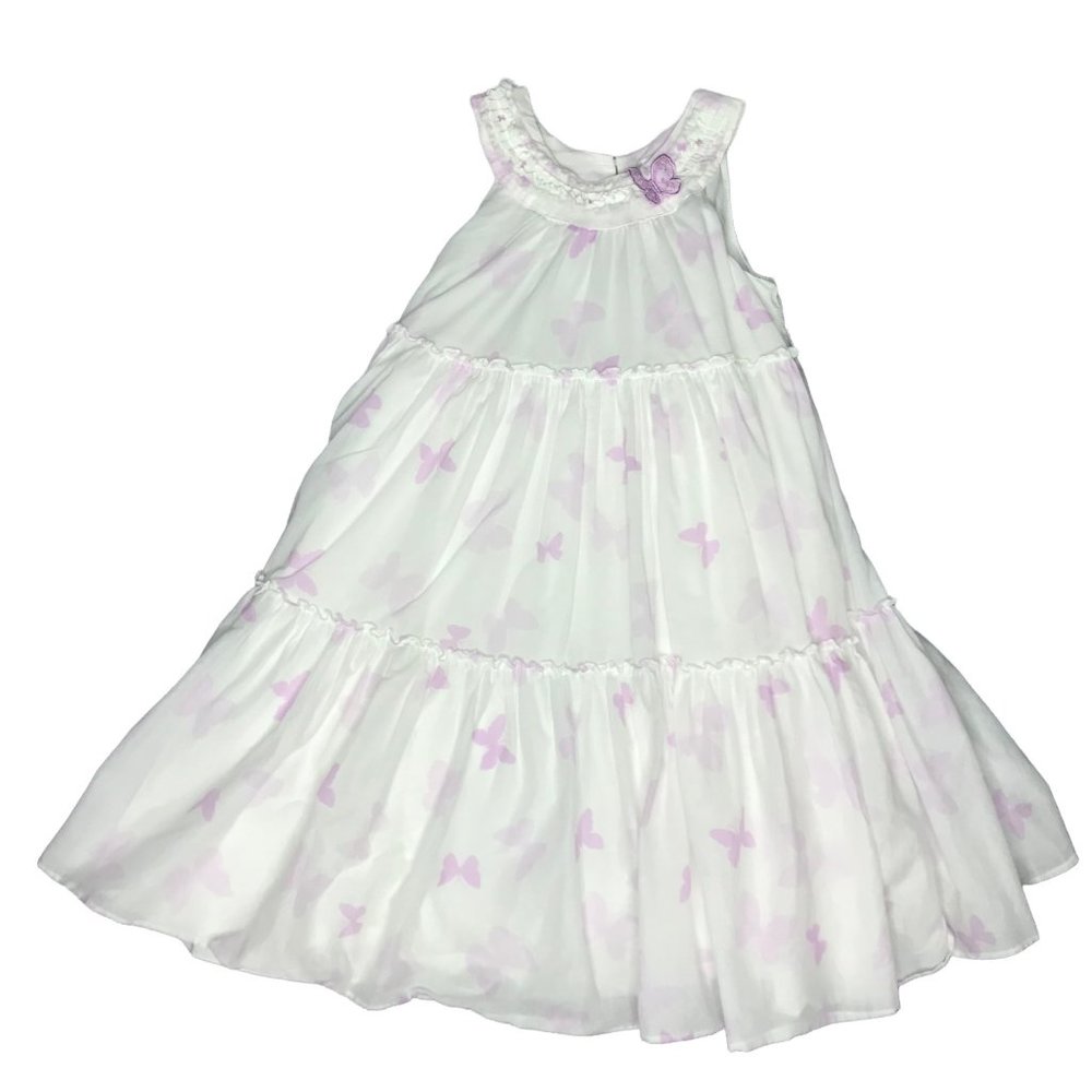 Savannah 7 butterfly dress white lavender